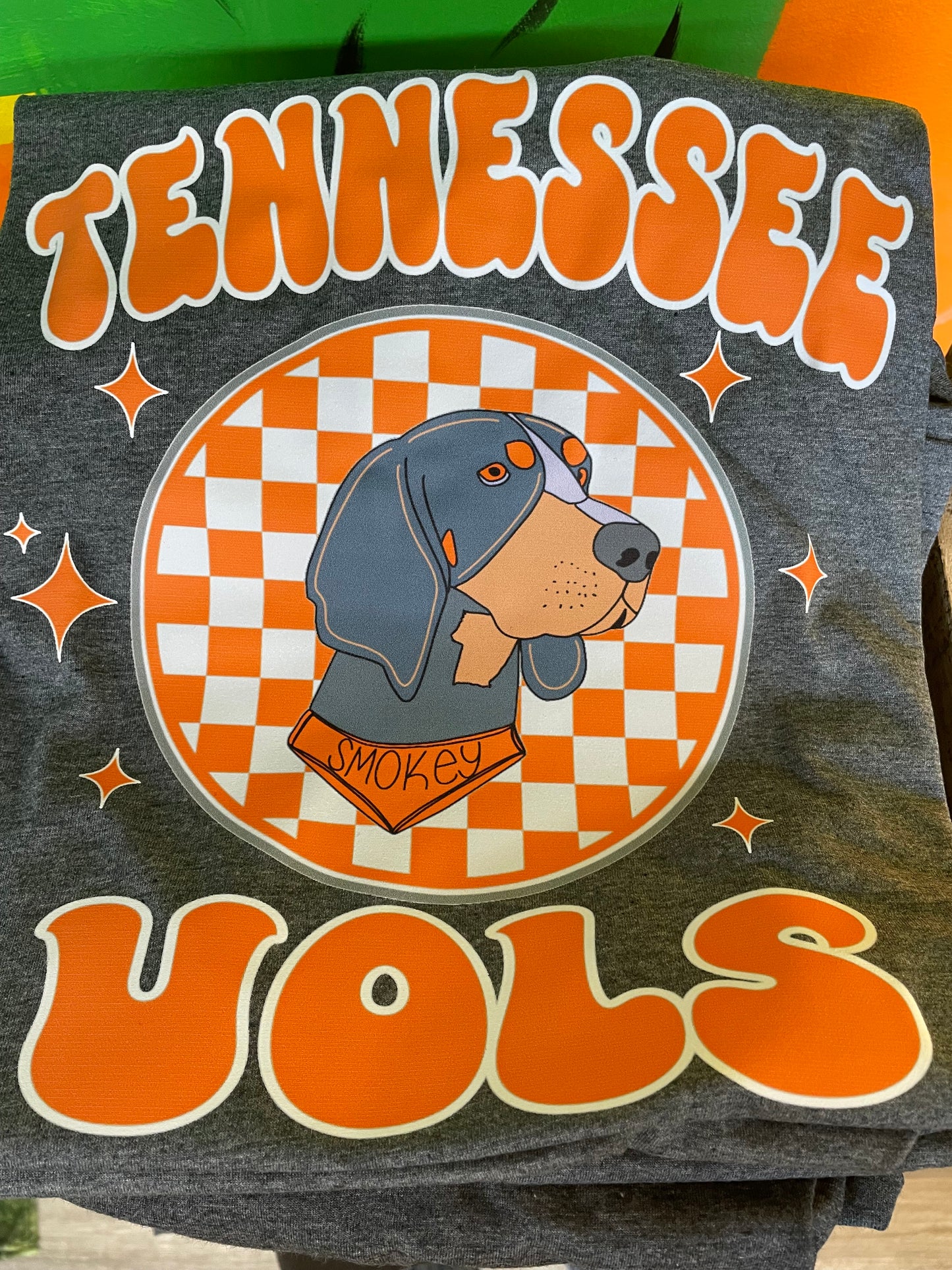 Checkered Smokey Vols Graphic Tee