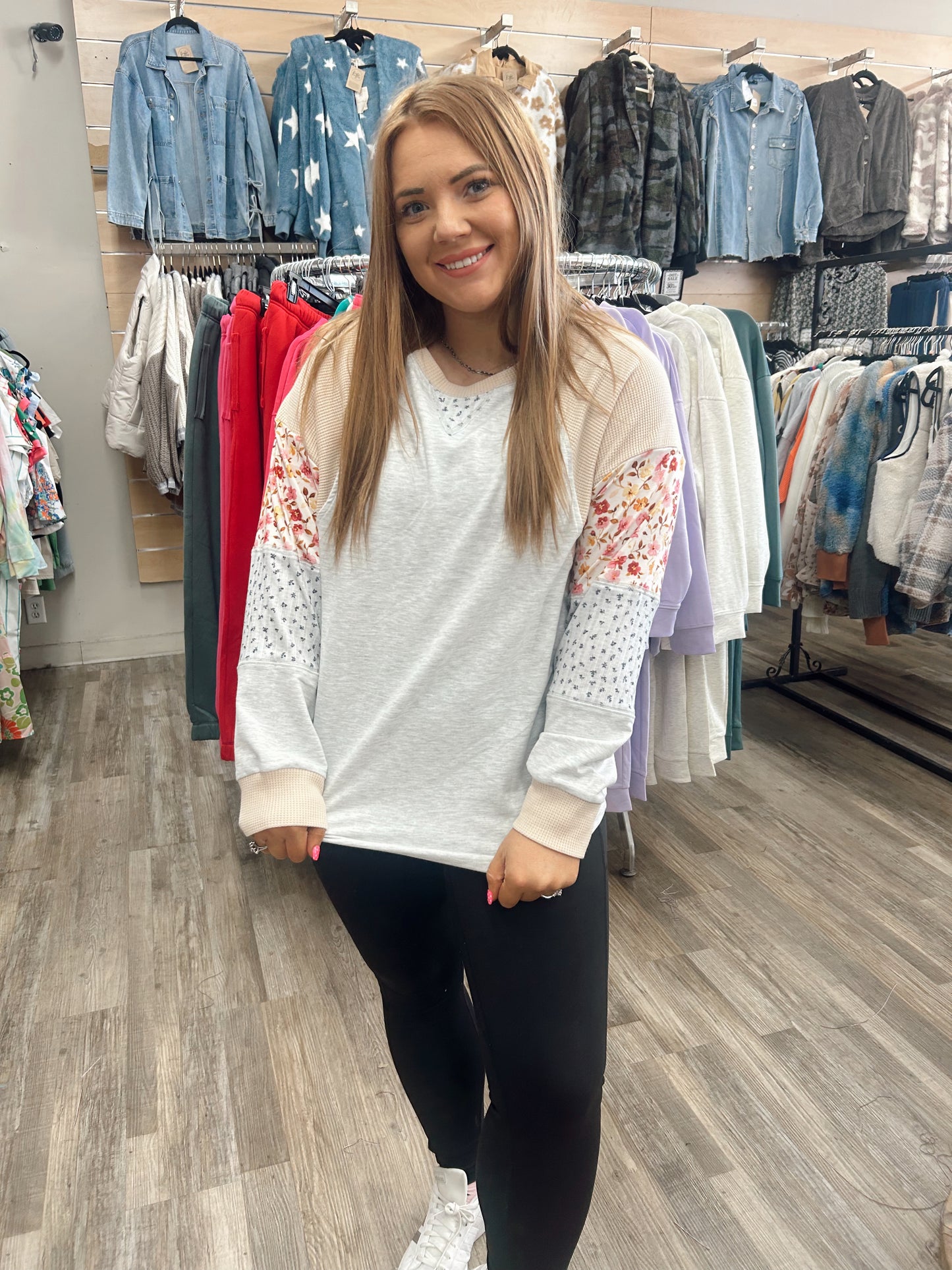 Best Friend Mixed Raglan Top