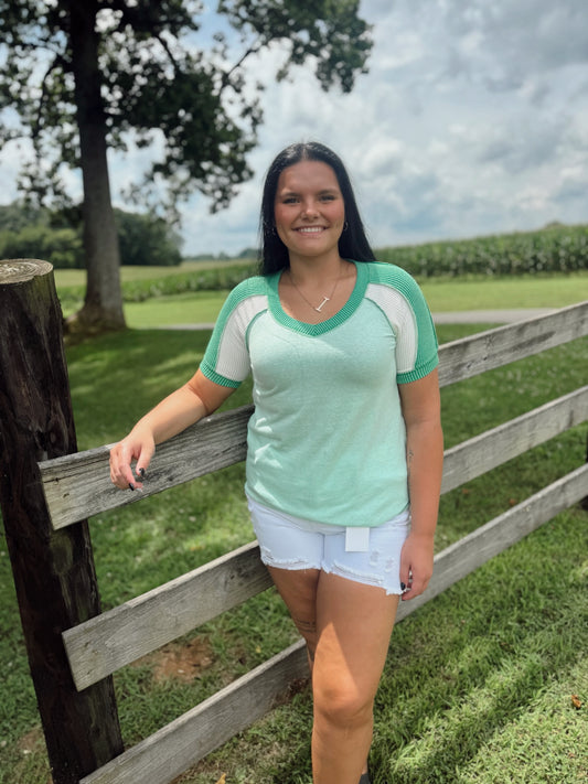 Vintage Market V-Neck Top