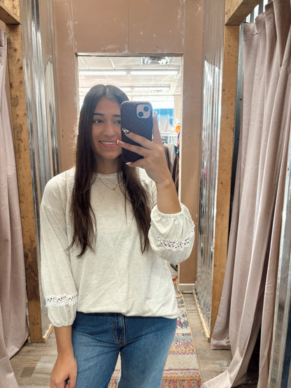 DB - Oatmeal 3/4 Length Top