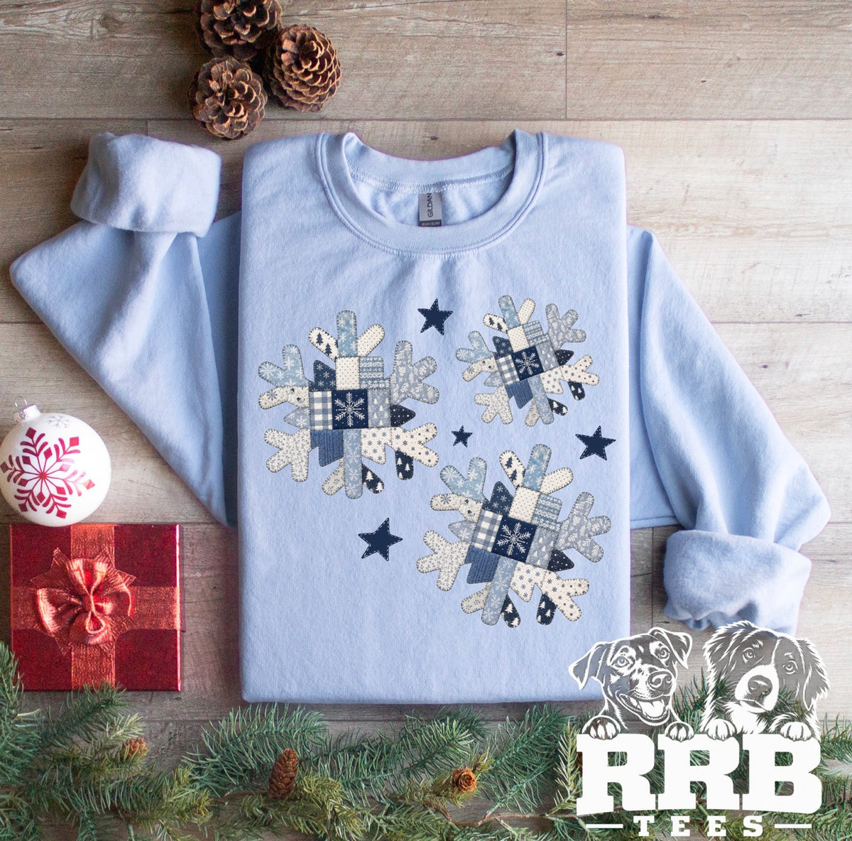 Patchwork Snowflakes Graphic Tee