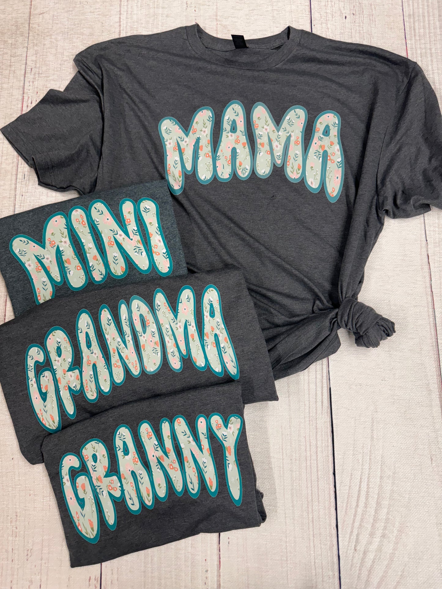 Boho Green Name Graphic Tee - Customizable