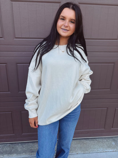 Sweater Weather Oversized Sweater - Cream