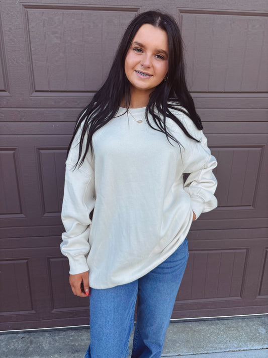 Sweater Weather Oversized Sweater - Cream