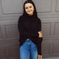 Pumpkin Patch Cozy Turtleneck Sweater - Black