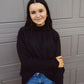 Pumpkin Patch Cozy Turtleneck Sweater - Black