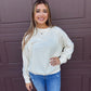 Truly You Mineral Wash Crewneck - Taupe