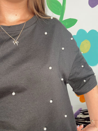 Back In Black Pearl Top