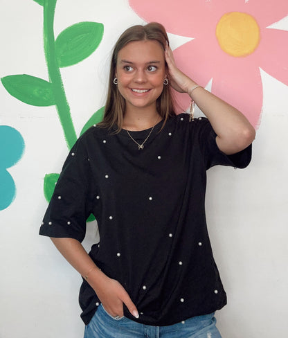 Back In Black Pearl Top