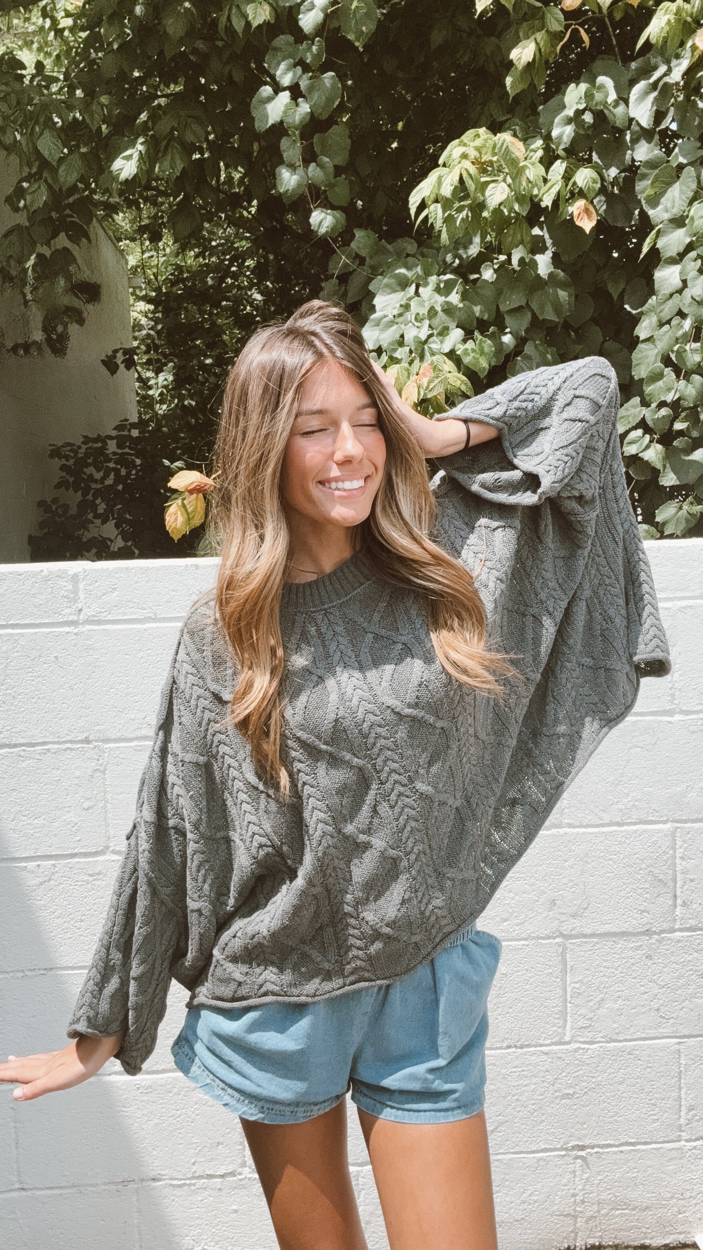 Cozy Cottage Sweater Charcoal