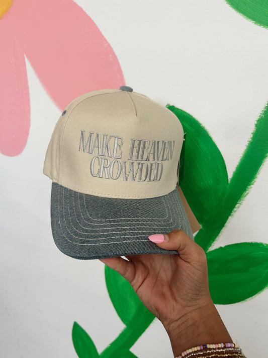 Make Heaven Crowded Ball Cap - Denim