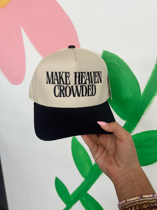 Make Heaven Crowded Ball Cap - Black