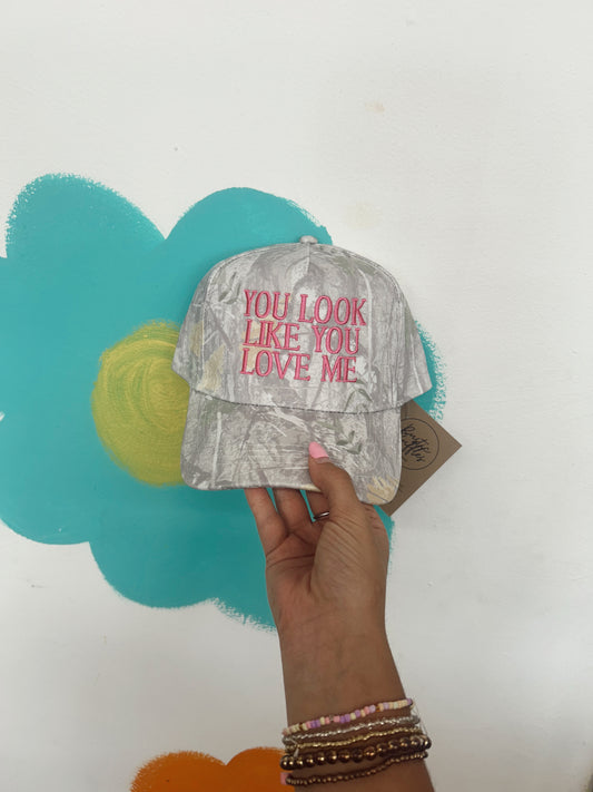 You Look Like You Love Me Ball Cap - Camo/Pink