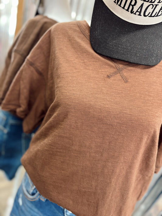 DOORBUSTER Boxy Top - Brown