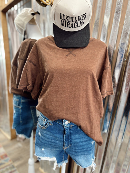 DOORBUSTER Boxy Top - Brown