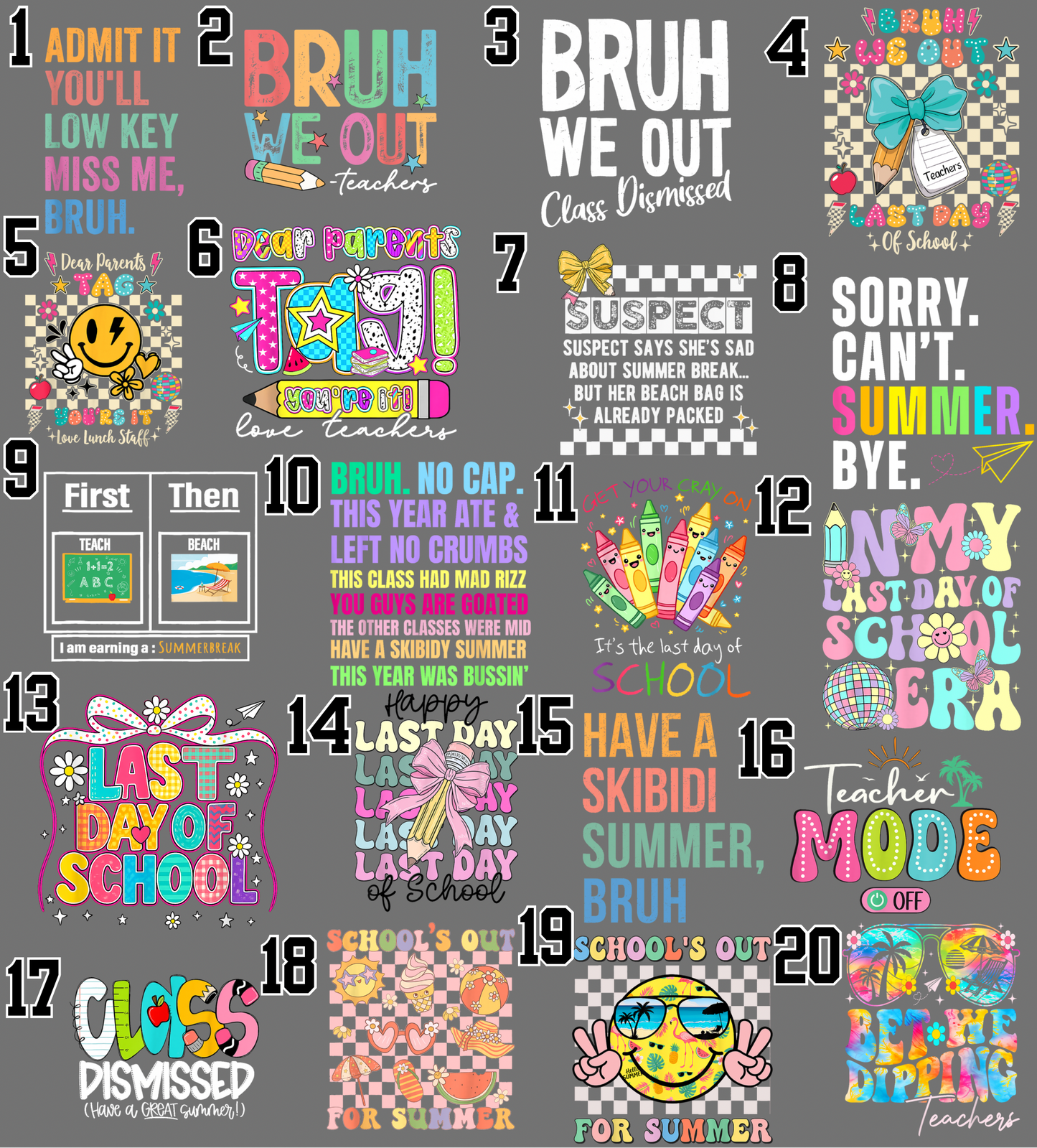 Last Day Of School Graphic Tee 20 Options