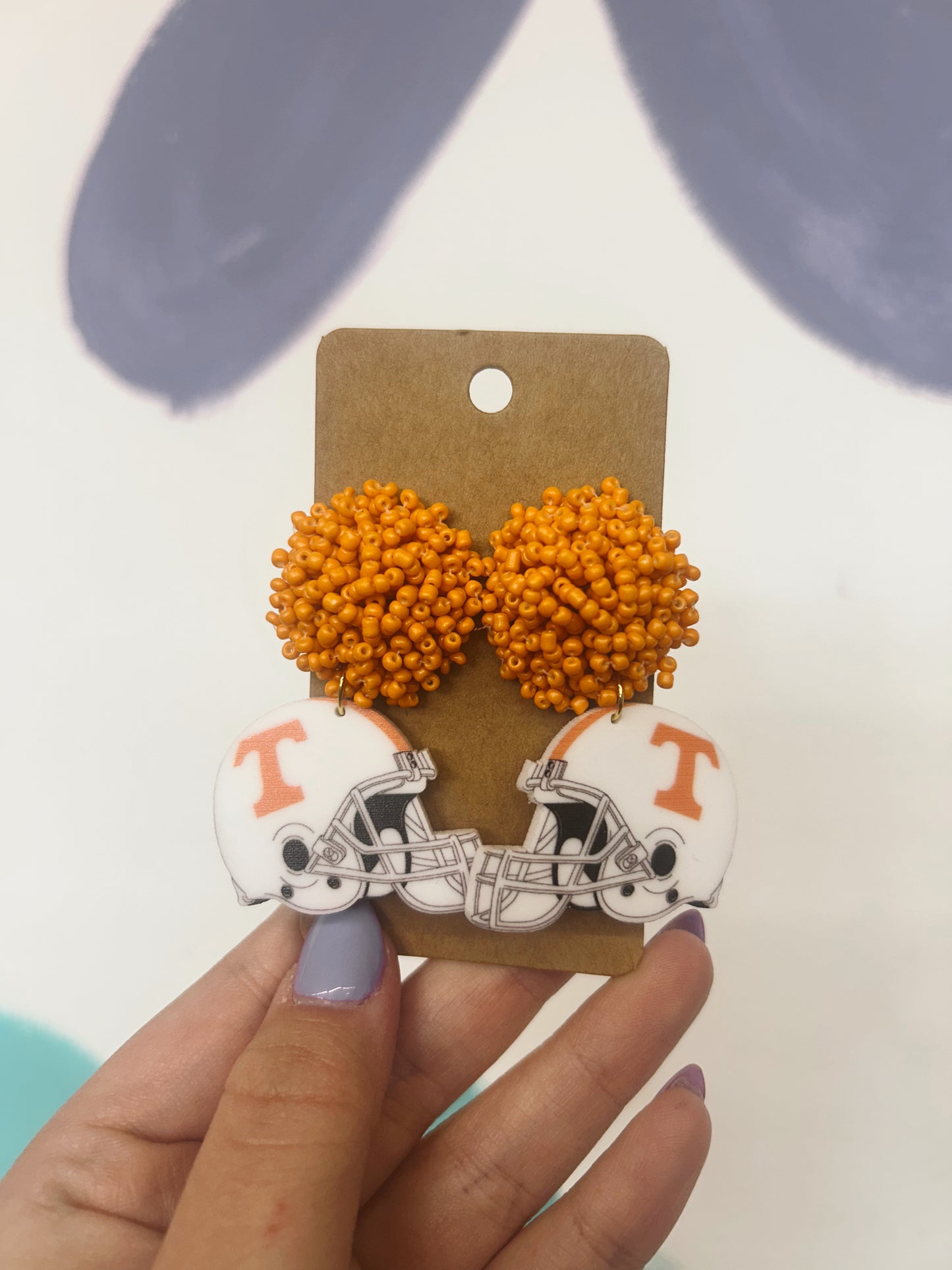 Power T Helmet Earrings