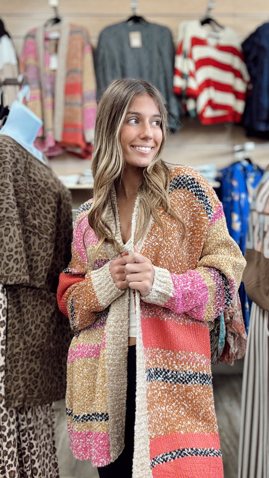 Ain't She Sweet Cardigan - Fuschia Mustard