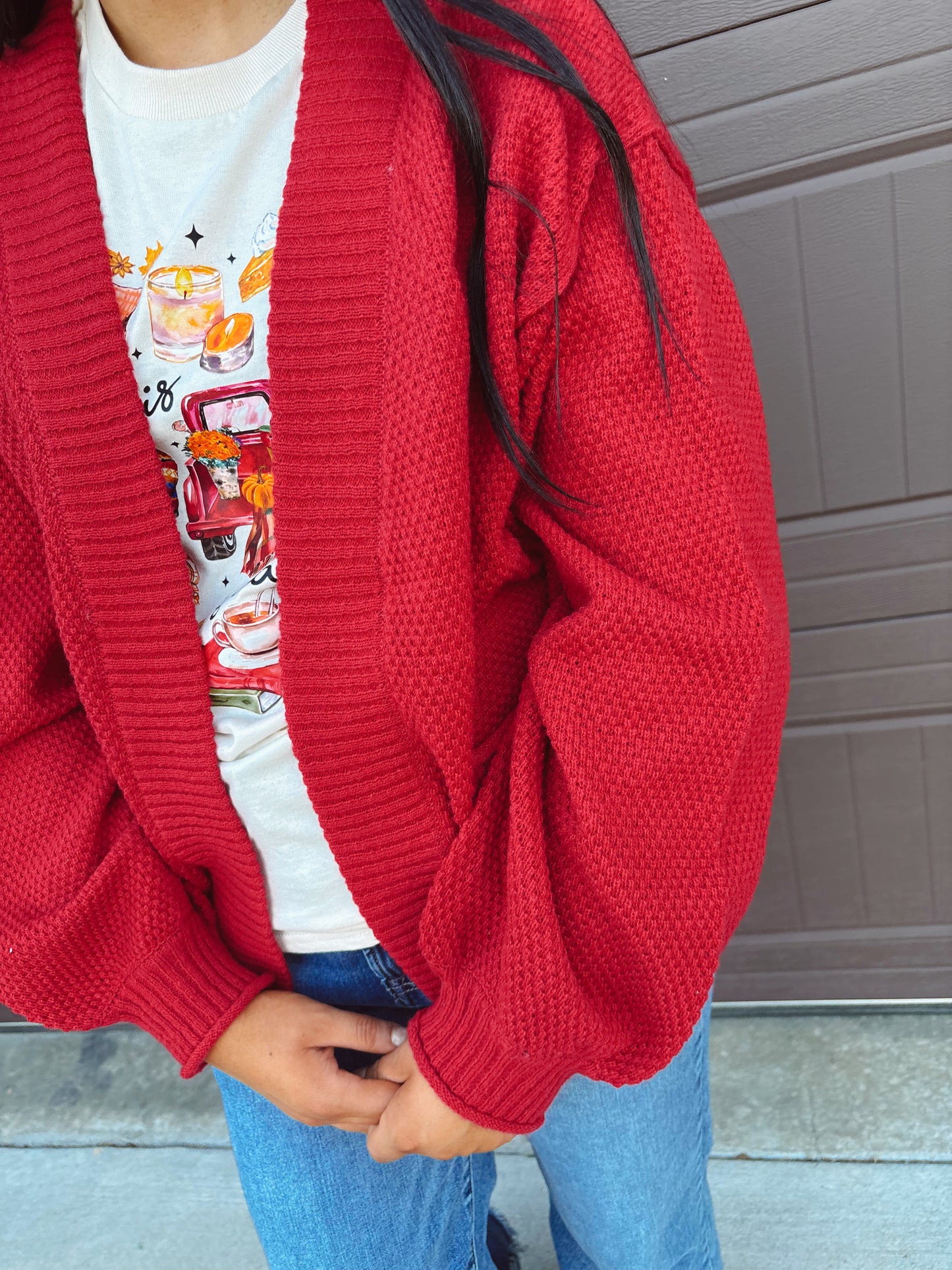 Cloud Nine Cardigan - Red