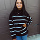 All Wrapped Up Striped Sweater - Black