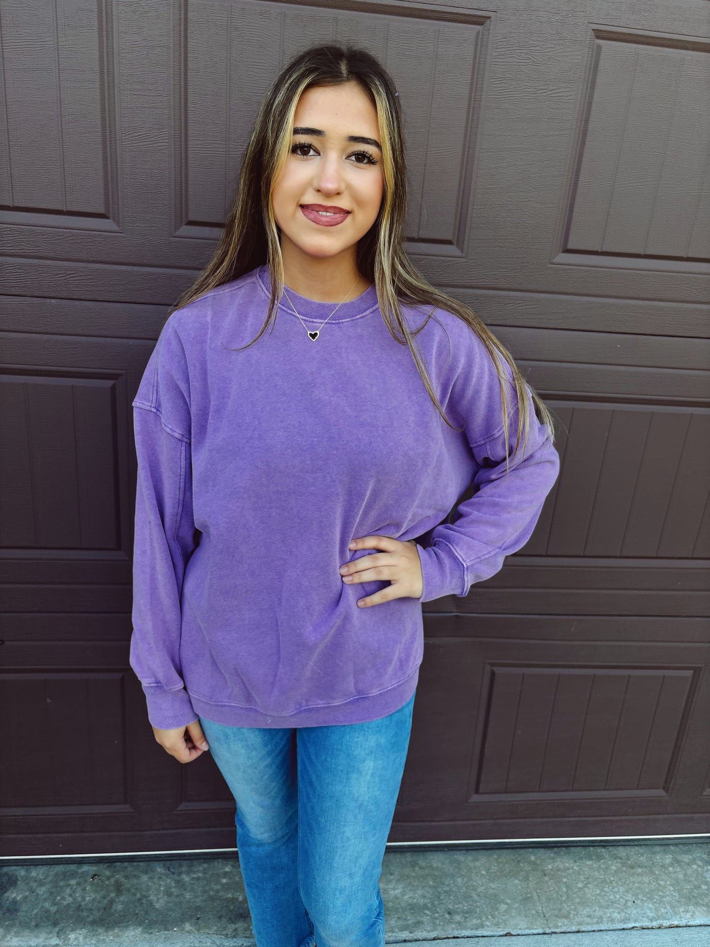 Cozy Cabin Club Sweatshirt - Iris