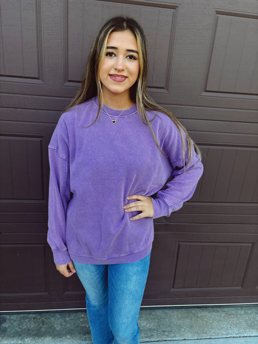 Cozy Cabin Club Sweatshirt - Iris