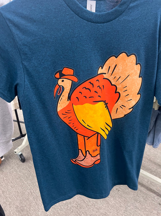 Turkey Wearing Boots Graphic Tee