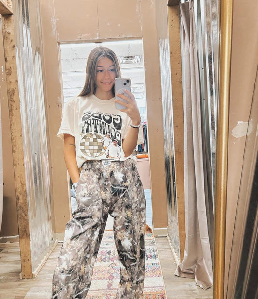 Country Chic Camo Wide Leg Pants