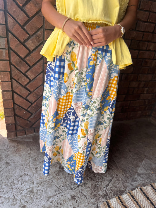Lemon Lovely Maxi Skirt
