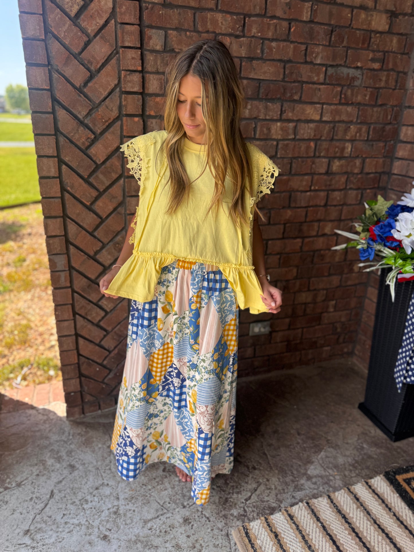 Lemon Lovely Maxi Skirt