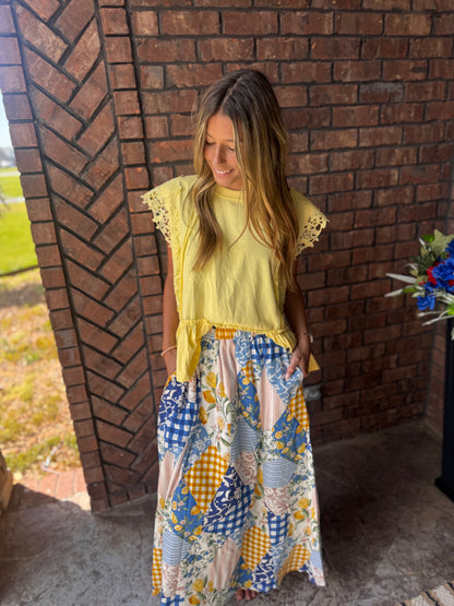 Lemon Lovely Maxi Skirt