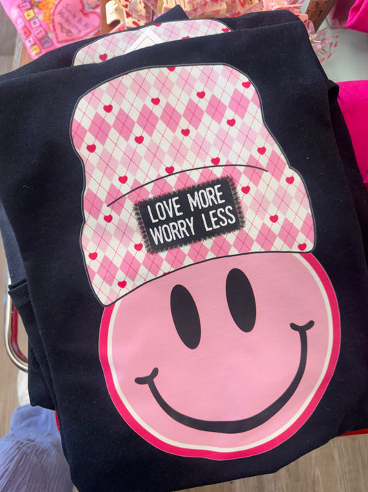 VDAY SALE - Short Sleeve Love More Worry Less