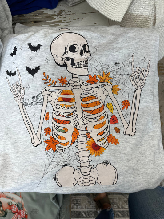 Fall Skeleton Graphic Tee