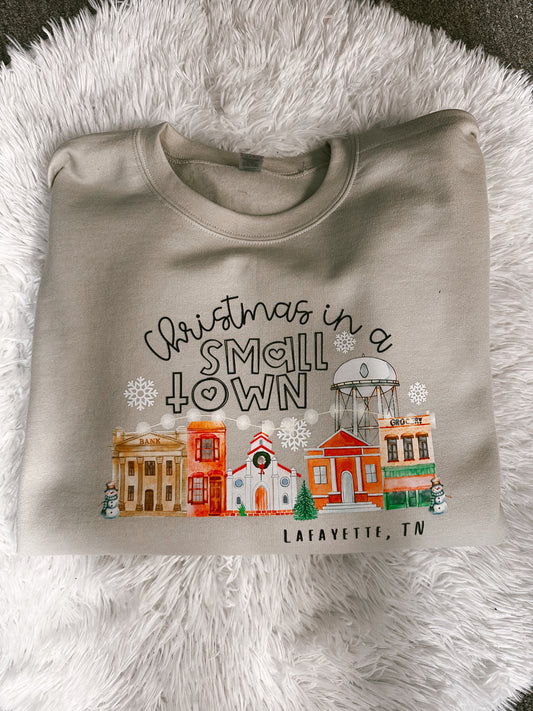 Christmas in a Small Town Crewneck