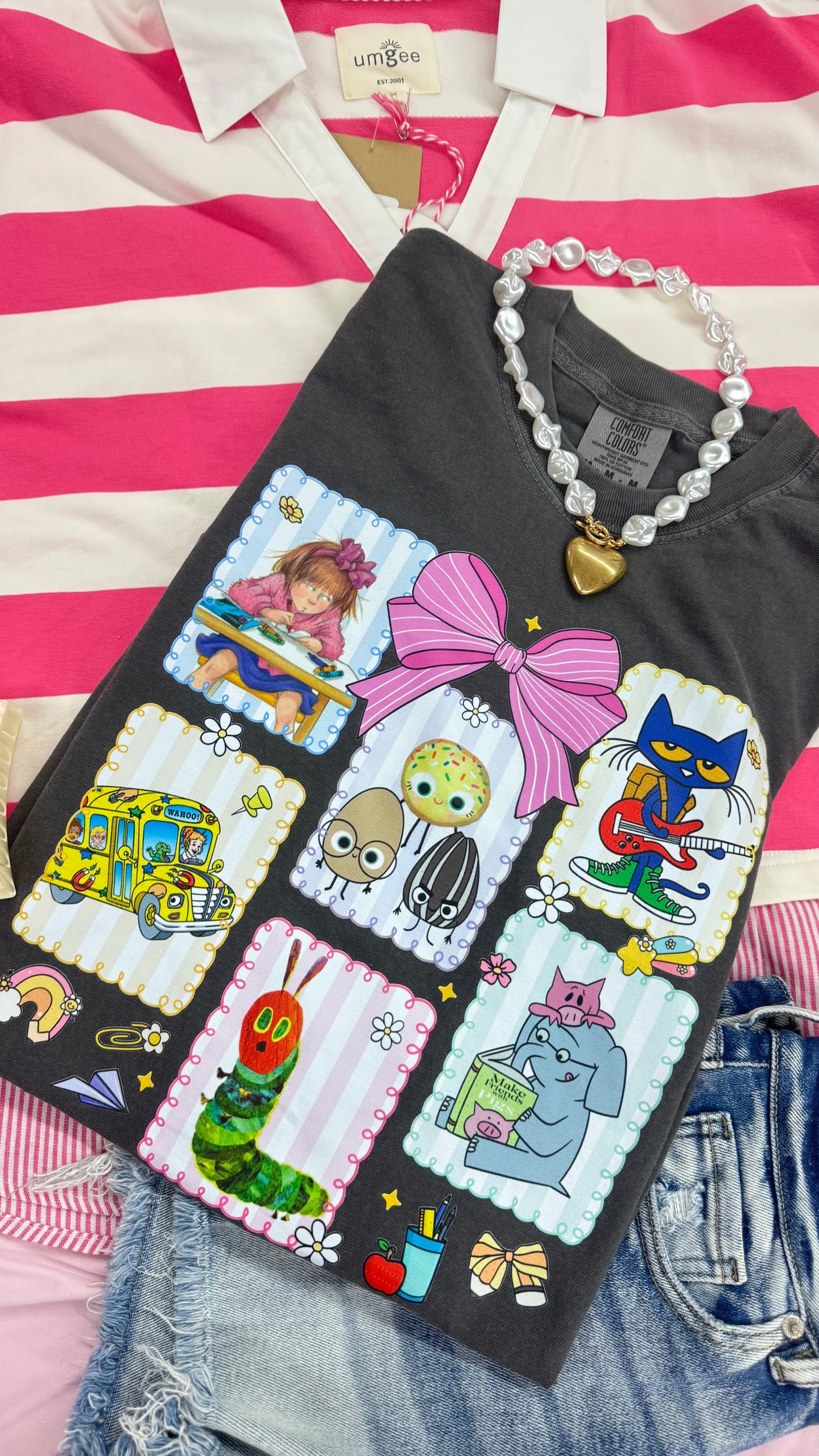 Book Character Frames Graphic Tee