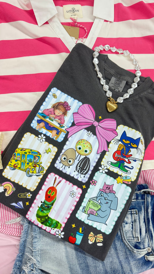 Book Character Frames Graphic Tee