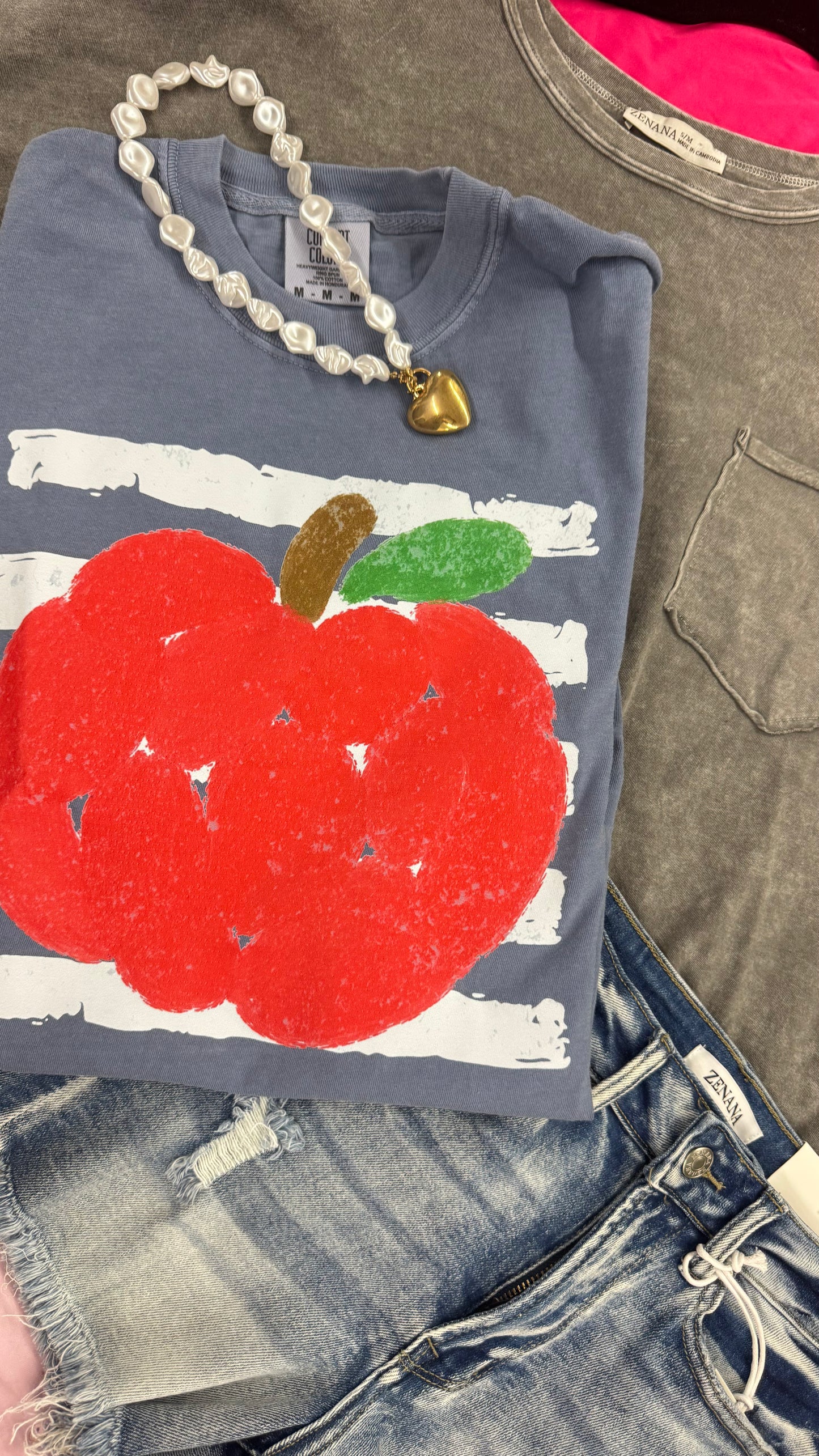 Apple Stripes Graphic Tee
