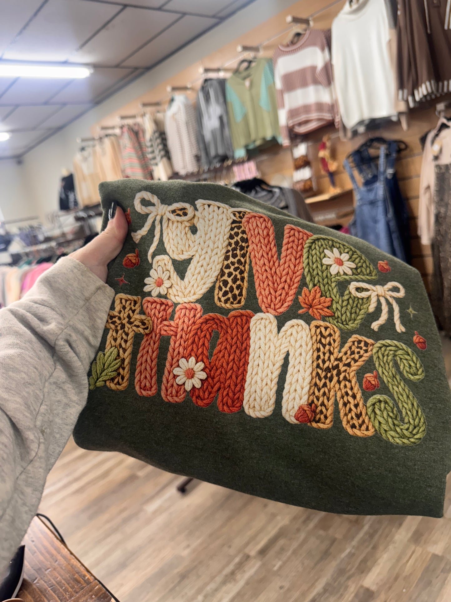 Give Thanks Yarn Graphic Tee