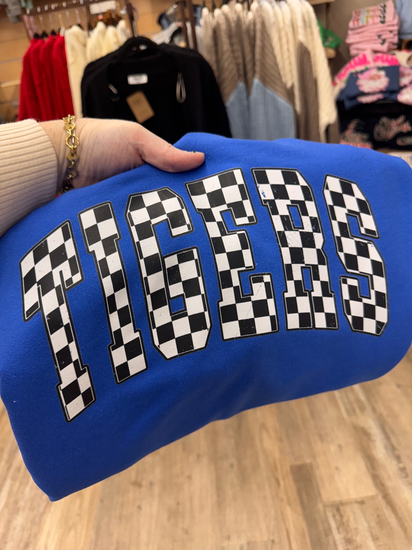 Tigers Checkered Graphic Tee