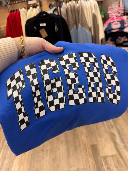 Tigers Checkered Graphic Tee