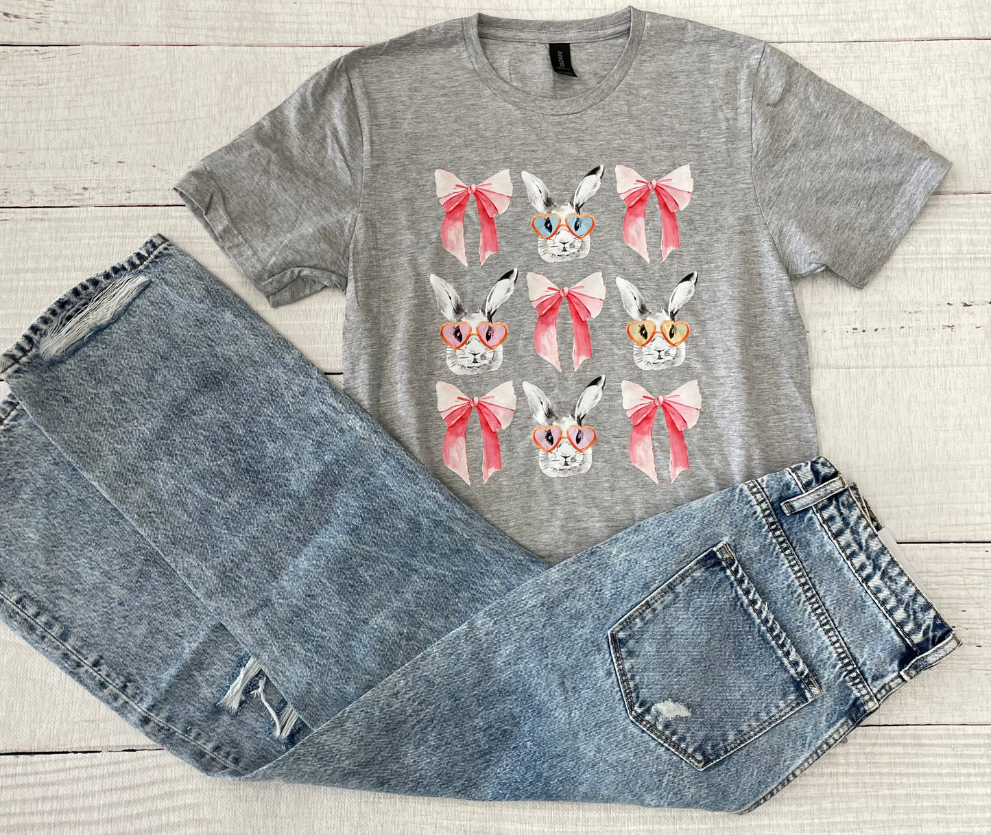 Bows & Bunnies Graphic Tee - Adult