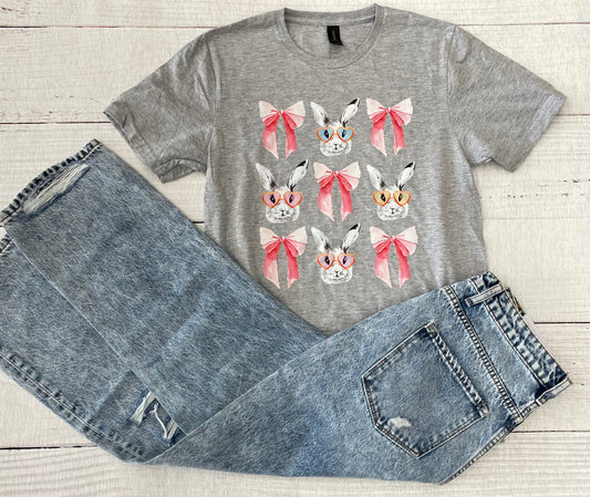 Bows & Bunnies Graphic Tee - Adult