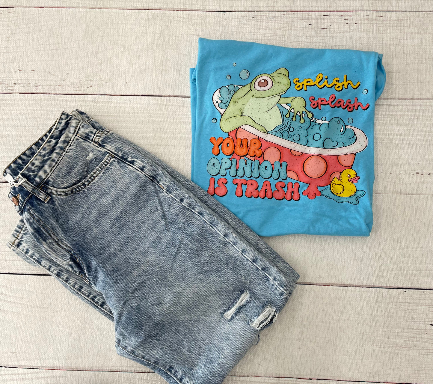 Splish Splash Your Opinion Is Trash Graphic Tee - Adult