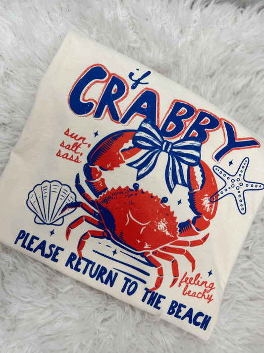 If Crabby Please Return To The Beach Graphic Tee