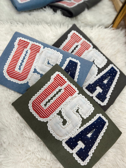 USA Lace Graphic Tee