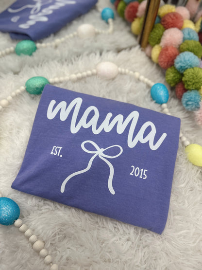 Custom Name Est. Bow Graphic Tee