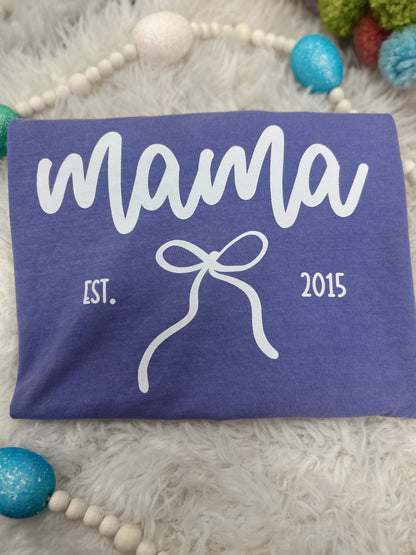 Custom Name Est. Bow Graphic Tee