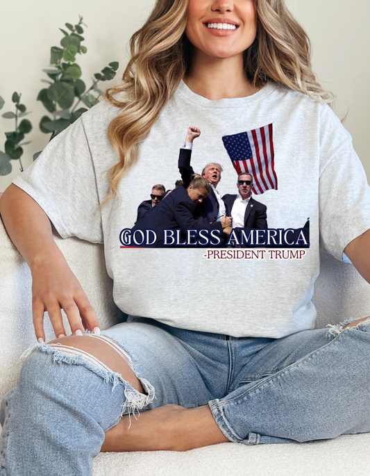 TRUMP GOD BLESS AMERICA GRAPHIC