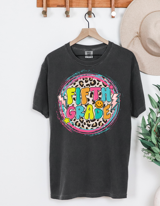Back To School Leopard Graphic Tee