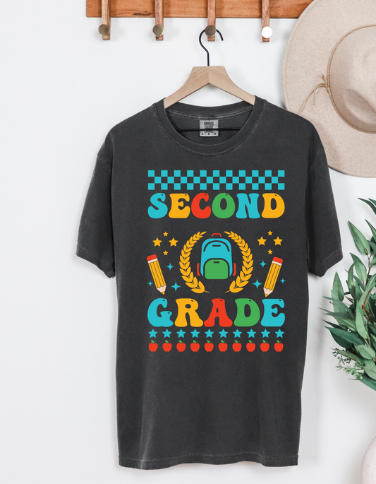 black tee with grade